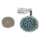 Petit Point Handmade Certified Authentic Zuni .925 Sterling Silver Natural Turquoise Native American Pendant 27202