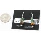 Certified Authentic Navajo .925 Sterling Silver Hooks Natural Crriple Creek Turquoise and Tigers Eye Native American Earrings 18068-2