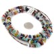 2 Strand Certified Authentic Navajo .925 Sterling Silver Natural Multicolor Stones Native American Necklace  15501-8