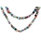 2 Strand Certified Authentic Navajo .925 Sterling Silver Natural Multicolor Stones Native American Necklace  15501-25