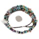 2 Strand Certified Authentic Navajo .925 Sterling Silver Natural Multicolor Stones Native American Necklace  15501-25