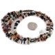 2 Strand Certified Authentic Navajo .925 Sterling Silver Natural Black Onyx and Multicolor Stones Native American Necklace 15634-7