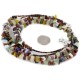 2 Strand Certified Authentic Navajo .925 Sterling Silver Natural Jade and Multicolor Stones Native American Necklace 15501-69