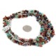 2 Strand Certified Authentic Navajo .925 Sterling Silver Natural Goldstone and Multicolor Stones Native American Necklace 750104-455