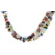 2 Strand Certified Authentic Navajo .925 Sterling Silver Natural Multicolor Stones Native American Necklace 17079-9