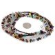2 Strand Certified Authentic .925 Sterling Silver Navajo Natural Multicolor Stones Native American Necklace 15501-458