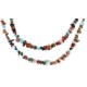 2 Strand Certified Authentic .925 Sterling Silver Navajo Natural Jasper and Multicolor Stones Native American Necklace 16020-83