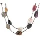 2 Strand .925 Sterling Silver Certified Authentic Navajo Natural Turquoise Carnelian Agate and Jasper Native American Necklace 750194-01