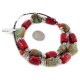 .925 Sterling Silver Certified Authentic Navajo Coral Natural Turquoise Native American Necklace 17076