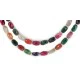 2 Strand Nickel Certified Authentic Navajo Dyed Quartz and Agate Natural Black Onyx Native American Necklace 17071