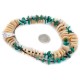 .925 Sterling Silver Certified Authentic Navajo Natural Turquoise and Melon Shell Native American Necklace 15567-08 .925 Sterling Silver Certified Authentic Navajo Natural Turquoise and Melon Shell Native American Necklace 15567-08