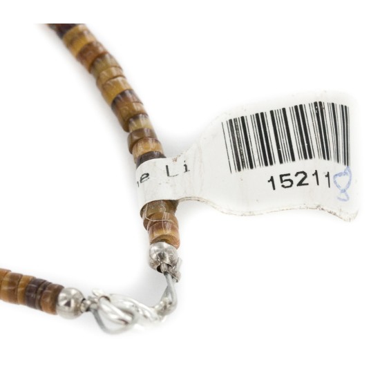 .925 Sterling Silver Certified Authentic Navajo Natural Charoite Heishi Native American Necklace 15211-8 .925 Sterling Silver Certified Authentic Navajo Natural Charoite Heishi Native American Necklace 15211-8