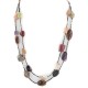 2 Strand .925 Sterling Silver Certified Authentic Navajo Natural Turquoise Carnelian Agate and Jasper Native American Necklace 750194-01 2 Strand .925 Sterling Silver Certified Authentic Navajo Natural Turquoise Carnelian Agate and Jasper Native American Necklace 750194-01