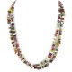 2 Strand Certified Authentic Navajo .925 Sterling Silver Natural Jade and Multicolor Stones Native American Necklace 15501-69