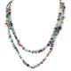 2 Strand Certified Authentic Navajo .925 Sterling Silver Natural Multicolor Stones Native American Necklace 15501-25 2 Strand Certified Authentic Navajo .925 Sterling Silver Natural Multicolor Stones Native American Necklace 15501-25