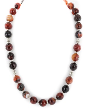 Nickel Certified Authentic Navajo Natural Carnelian Native American Necklace 25328 Nickel Certified Authentic Navajo Natural Carnelian Native American Necklace 25328