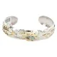 12kt Gold Filled and .925 Sterling Silver Certified Authentic Feather Handmade Navajo Natural Spiderweb Turquoise Native American Bracelet 12968-301