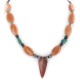 Arrow head Certified Authentic Navajo .925 Sterling Silver Natural Turquoise Agate Hematite and Goldstone Native American Necklace 15897-4