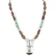 Bird Certified Authentic Navajo .925 Sterling Silver Inlay Natural Turquoise Mother of Pearl Jasper Native American Necklace 15422-55 Bird Certified Authentic Navajo .925 Sterling Silver Inlay Natural Turquoise Mother of Pearl Jasper Native American Necklace 15422-55