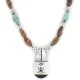 Bird Certified Authentic Navajo .925 Sterling Silver Inlay Natural Turquoise Mother of Pearl Jasper Native American Necklace 15422-55 Bird Certified Authentic Navajo .925 Sterling Silver Inlay Natural Turquoise Mother of Pearl Jasper Native American Necklace 15422-55