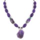 Certified Authentic Navajo .925 Sterling Silver Natural Amethyst and Sugilite Native American Necklace 750109-10