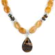 Certified Authentic Navajo .925 Sterling Silver Natural Turquoise Agate and Tigers Eye Native American Necklace 15465-26 Certified Authentic Navajo .925 Sterling Silver Natural Turquoise Agate and Tigers Eye Native American Necklace 15465-26