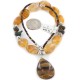 Certified Authentic Navajo .925 Sterling Silver Natural Turquoise Agate and Tigers Eye Native American Necklace 15465-26