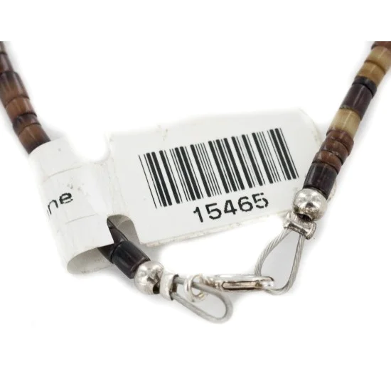 Certified Authentic Navajo .925 Sterling Silver Natural Turquoise Agate and Tigers Eye Native American Necklace 15465-26 Certified Authentic Navajo .925 Sterling Silver Natural Turquoise Agate and Tigers Eye Native American Necklace 15465-26