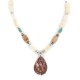 Certified Authentic Navajo .925 Sterling Silver Natural Turquoise Agate Jasper Native American Necklace 15760-35
