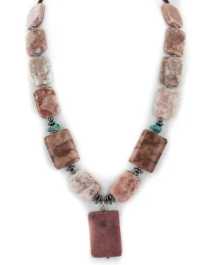 Certified Authentic Navajo .925 Sterling Silver Natural Turquoise Hematite and Jasper Native American Necklace 750122-41 Certified Authentic Navajo .925 Sterling Silver Natural Turquoise Hematite and Jasper Native American Necklace 750122-41