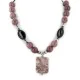 Certified Authentic Navajo .925 Sterling Silver Natural Turquoise Jasper Charoite and Black Onyx Native American Necklace 15213-32 Certified Authentic Navajo .925 Sterling Silver Natural Turquoise Jasper Charoite and Black Onyx Native American Necklace 15213-32