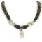 Certified Authentic Navajo .925 Sterling Silver White Howlite Smoky Quartz Native American Necklace 750114-30 Certified Authentic Navajo .925 Sterling Silver White Howlite Smoky Quartz Native American Necklace 750114-30