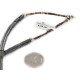 Certified Authentic Navajo .925 Sterling Silver Natural Hematite Native American Necklace 15435