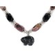 Bear Certified Authentic Navajo .925 Sterling Silver Natural Black Onyx Charoite and Snowflake Obsidian Native American Necklace 15632-41 Bear Certified Authentic Navajo .925 Sterling Silver Natural Black Onyx Charoite and Snowflake Obsidian Native American Necklace 15632-41