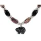Bear Certified Authentic Navajo .925 Sterling Silver Natural Black Onyx Charoite and Snowflake Obsidian Native American Necklace 15632-41 Bear Certified Authentic Navajo .925 Sterling Silver Natural Black Onyx Charoite and Snowflake Obsidian Native American Necklace 15632-41