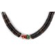 Certified Authentic Navajo .925 Sterling Silver Coral Natural Graduated Heishi Turquoise Native American Necklace 18112