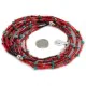 5 Strand Certified Authentic Navajo .925 Sterling Silver Coral and Natural Turquoise Native American Necklace  25278-78