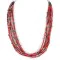 5 Strand Certified Authentic Navajo .925 Sterling Silver Coral and Natural Turquoise Native American Necklace 25278-78 5 Strand Certified Authentic Navajo .925 Sterling Silver Coral and Natural Turquoise Native American Necklace 25278-78