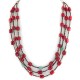 Certified Authentic 3 Strand Navajo .925 Sterling Silver Coral and Natural Turquoise Native American Necklace 15774-3 Certified Authentic 3 Strand Navajo .925 Sterling Silver Coral and Natural Turquoise Native American Necklace 15774-3