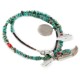 Certified Authentic .925 Sterling Silver Navajo Coral Natural Turquoise Claw Native American Necklace 14758-16029-6