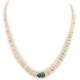 Certified Authentic .925 Sterling Silver Navajo Natural Graduated Melon Shell Turquoise Native American Necklace 15560-6 Certified Authentic .925 Sterling Silver Navajo Natural Graduated Melon Shell Turquoise Native American Necklace 15560-6