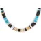 Certified Authentic Navajo .925 Sterling Silver Natural Graduated Heishi and Graduated Melon Shell Native American Necklace  15132-21