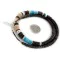 Certified Authentic Navajo .925 Sterling Silver Natural Graduated Heishi and Graduated Melon Shell Native American Necklace  15132-21