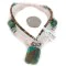 Certified Authentic Navajo .925 Sterling Silver Natural Graduated Melon Shell and Turquoise Native American Necklace 17081-5 Certified Authentic Navajo .925 Sterling Silver Natural Graduated Melon Shell and Turquoise Native American Necklace 17081-5