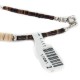 Certified Authentic Navajo .925 Sterling Silver Natural Graduated Melon Shell Native American Necklace 17081-2