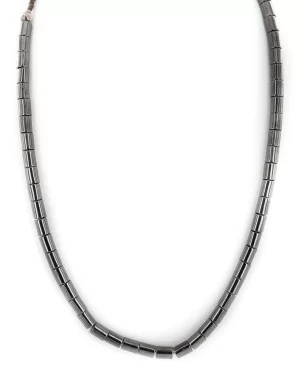 Certified Authentic Navajo .925 Sterling Silver Natural Hematite Native American Necklace 15435