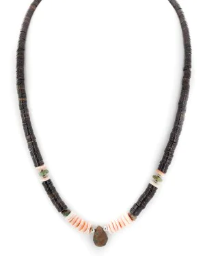 Certified Authentic Navajo .925 Sterling Silver Natural Turquoise Graduated Heishi and Spiny Oyster Native American Necklace 17081-6 Certified Authentic Navajo .925 Sterling Silver Natural Turquoise Graduated Heishi and Spiny Oyster Native American Necklace 17081-6