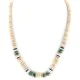Certified Authentic Navajo .925 Sterling Silver Natural Turquoise Graduated Melon Shell and Heishi Native American Necklace 15845-7 Certified Authentic Navajo .925 Sterling Silver Natural Turquoise Graduated Melon Shell and Heishi Native American Necklace 15845-7