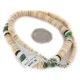 Certified Authentic Navajo .925 Sterling Silver Natural Turquoise Graduated Melon Shell and Heishi Native American Necklace 15845-7 Certified Authentic Navajo .925 Sterling Silver Natural Turquoise Graduated Melon Shell and Heishi Native American Necklace 15845-7