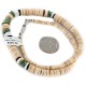 Certified Authentic Navajo .925 Sterling Silver Natural Turquoise Graduated Melon Shell and Heishi Native American Necklace 15845-8 Certified Authentic Navajo .925 Sterling Silver Natural Turquoise Graduated Melon Shell and Heishi Native American Necklace 15845-8